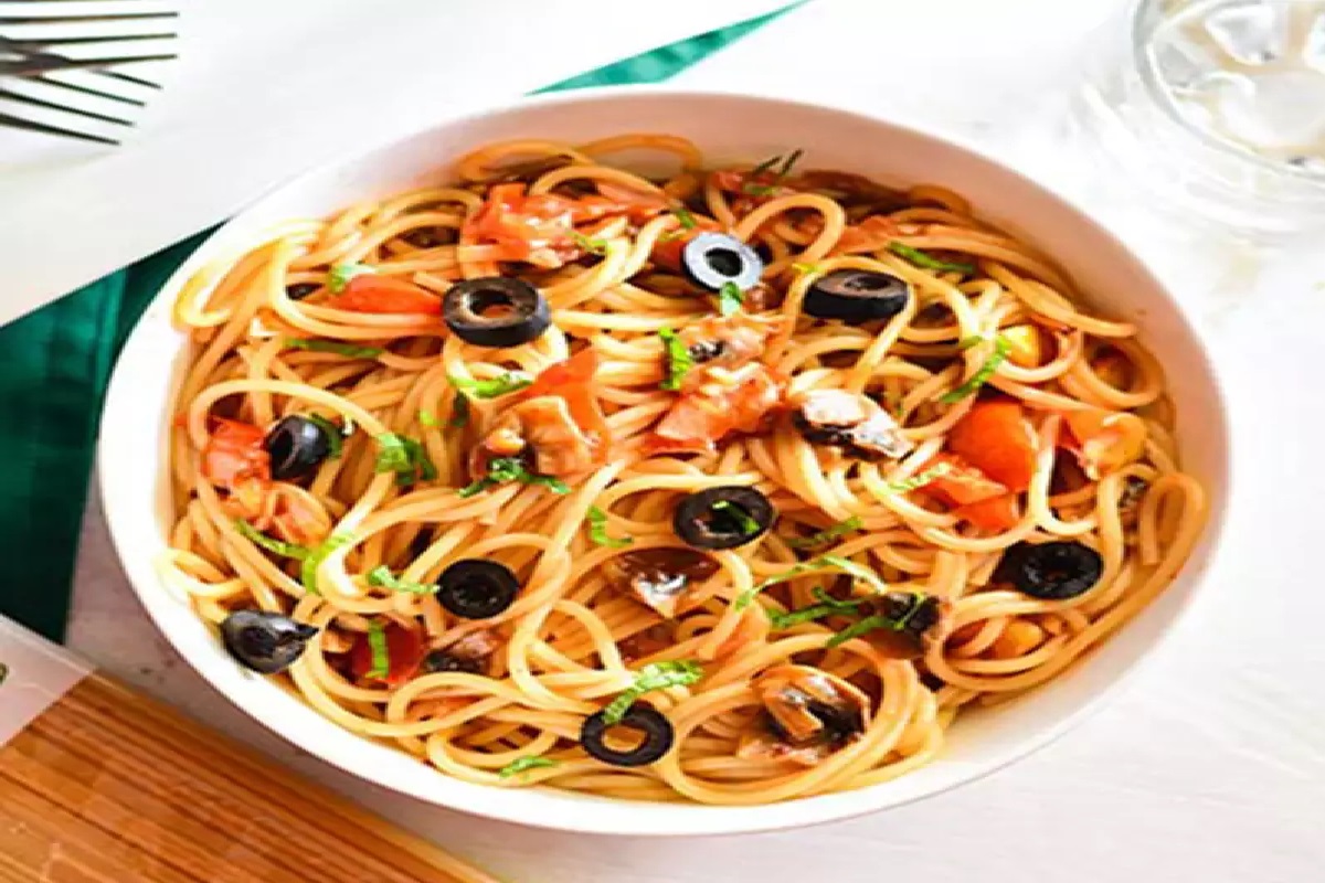 Receta de espaguettis con aceitunas